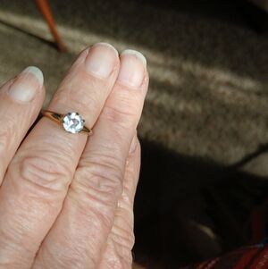 Vintage Gold Plated Engagement Ring